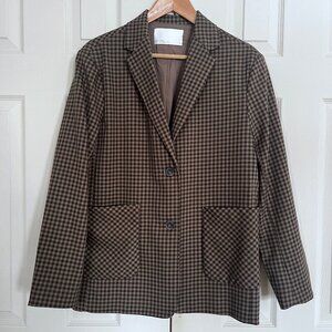 NWOT Oak + Fort plaid blazer